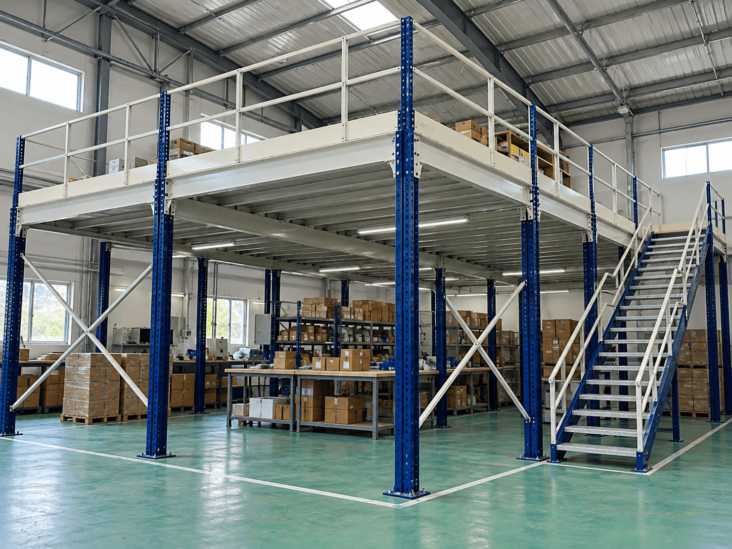 Industrial mezzanine floors manufactured by Amar Steel Industries
