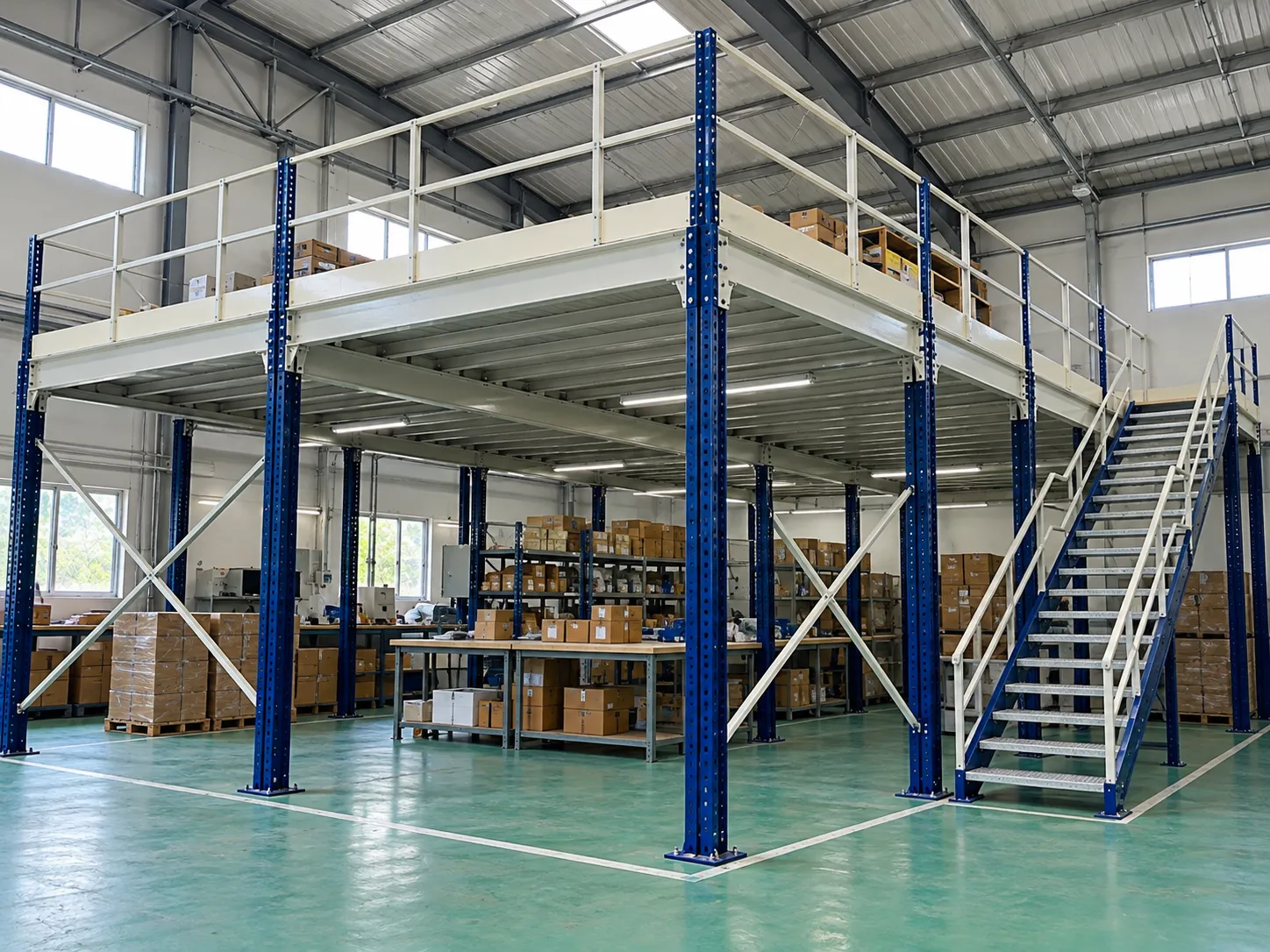 Industrial mezzanine floors manufactured by Amar Steel Industries